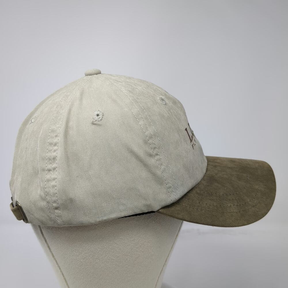 L.L. Bean Baseball Cap Beige Brown One Size Fly Fishing Imperial Slideback Hat - Picture 5 of 9
